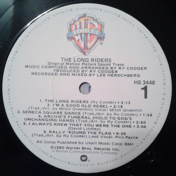 Ry Cooder - The Long Riders (Original Sound Track) (LP, Album, Los)