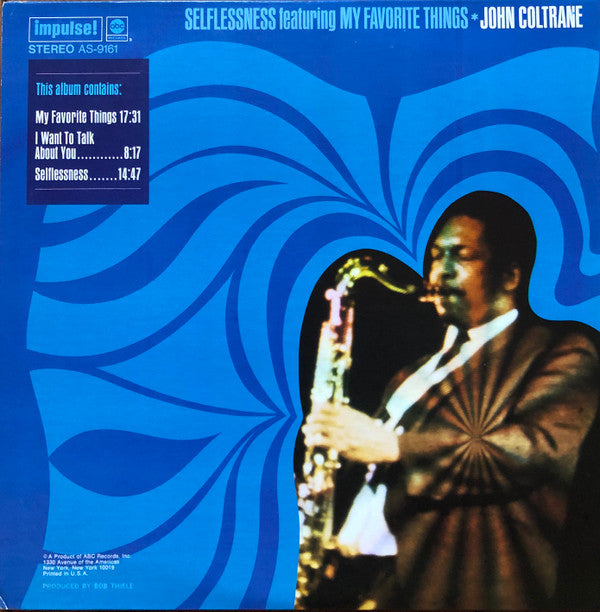 John Coltrane - Selflessness Featuring My Favorite Things(LP, RE, Gat)