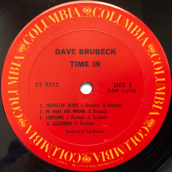 Dave Brubeck - Time In (LP, Album, RE)