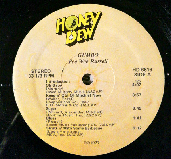 Pee Wee Russell - Gumbo (LP, Album)