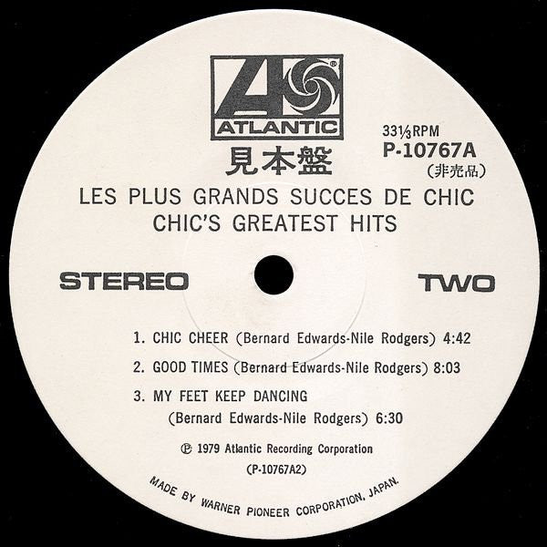 Chic - Les Plus Grands Succes De Chic = Chic's Greatest Hits(LP, Co...