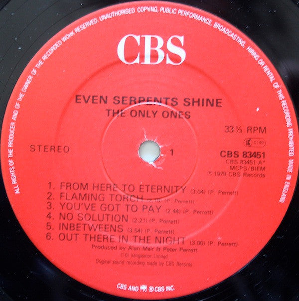 The Only Ones - Even Serpents Shine (LP, Album, RE)