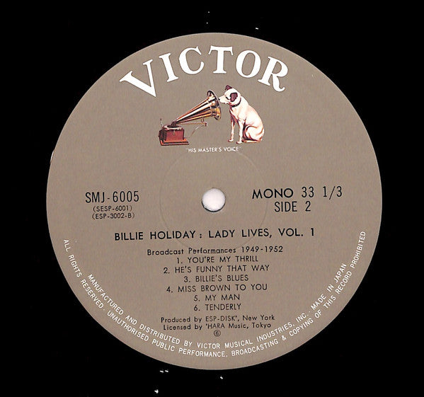 Billie Holiday - The Lady Lives Vol.1 (LP, Album)