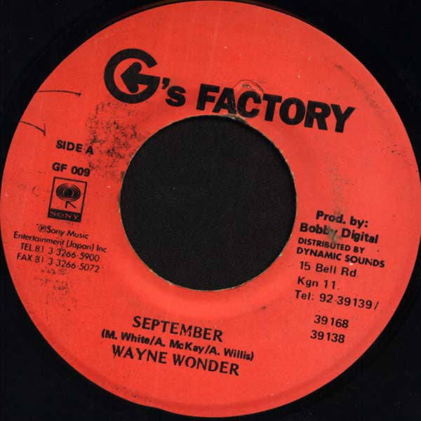 Wayne Wonder - September (7"")