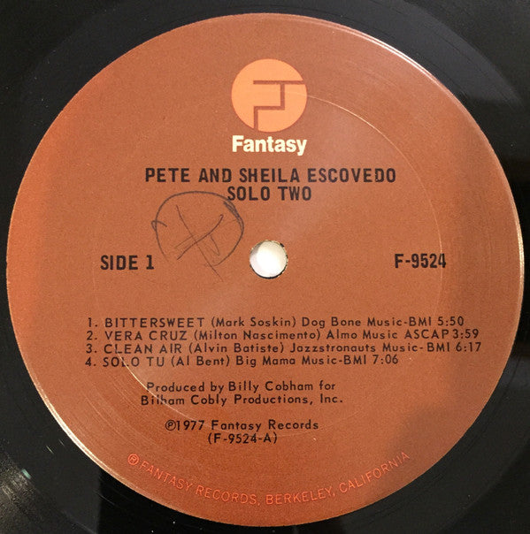 Pete & Sheila Escovedo - Solo Two (LP, Album)