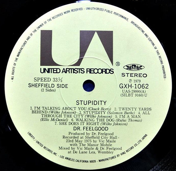 Dr. Feelgood - Stupidity (LP, Album, RE)