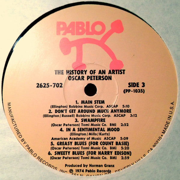 Oscar Peterson - The History Of An Artist (2xLP, Album)