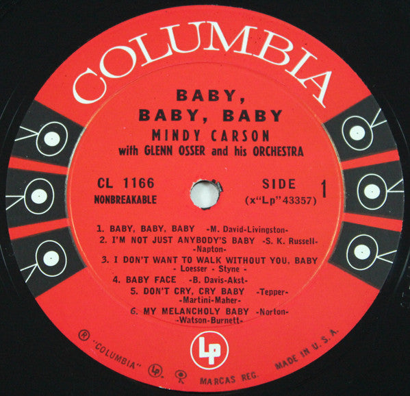 Mindy Carson - Baby, Baby, Baby (LP, Album, Mono)