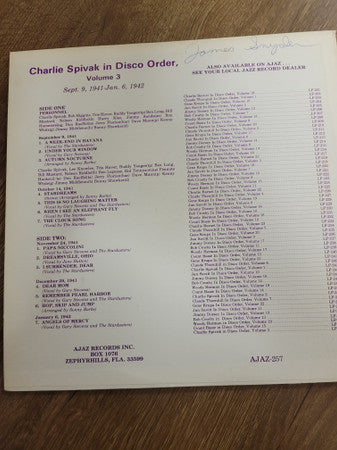 Charlie Spivak - Charlie Spivak In Disco Order Volume 3 (LP, Comp)