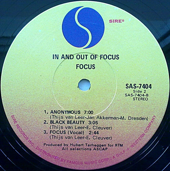 Focus (2) - In And Out Of Focus (LP, Album, RE)