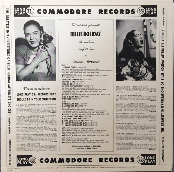 Billie Holiday - The Greatest Interpretations Of Billie Holiday - A...