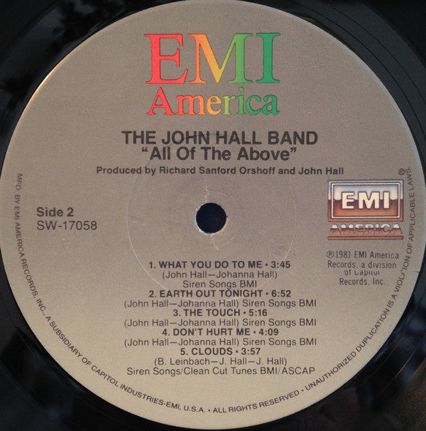 The John Hall Band - All Of The Above (LP, Album)