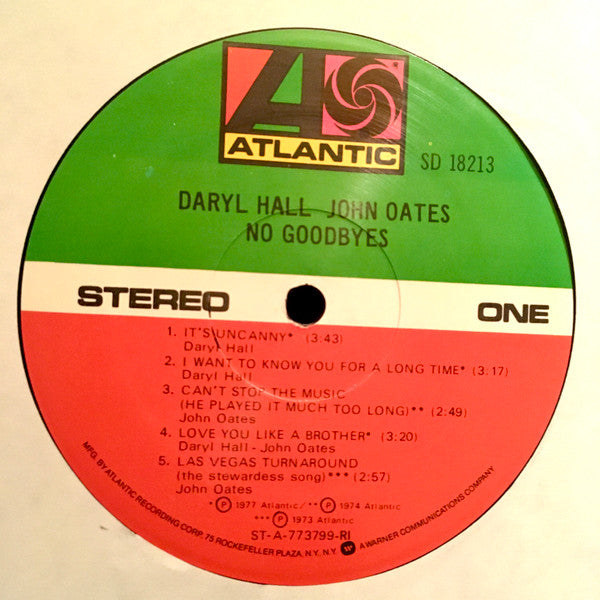 Daryl Hall & John Oates - No Goodbyes (LP, Comp, RI )