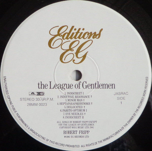 Robert Fripp - The League Of Gentlemen(LP, Album)