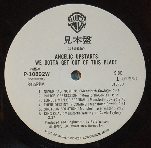 Angelic Upstarts - We Gotta Get Out Of This Place (LP, Album, Promo)