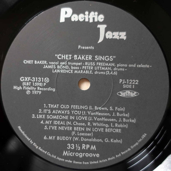 Chet Baker - Chet Baker Sings (LP, Album, RE)
