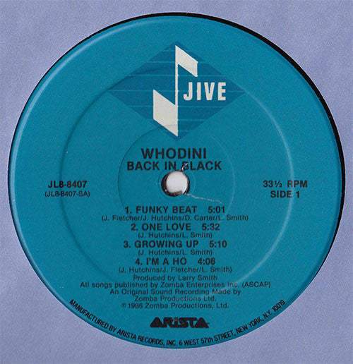 Whodini - Back In Black (LP, Album)