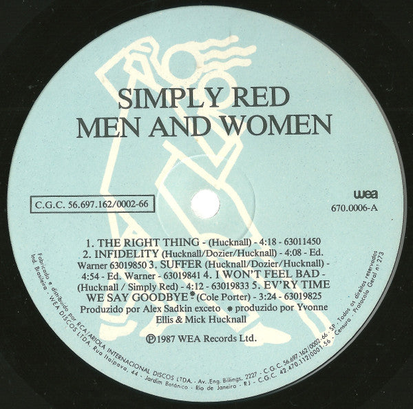 Simply Red - Men And Women (LP, Album)