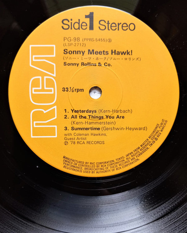 Sonny Rollins - Sonny Meets Hawk!(LP, Album, Ltd, RE)