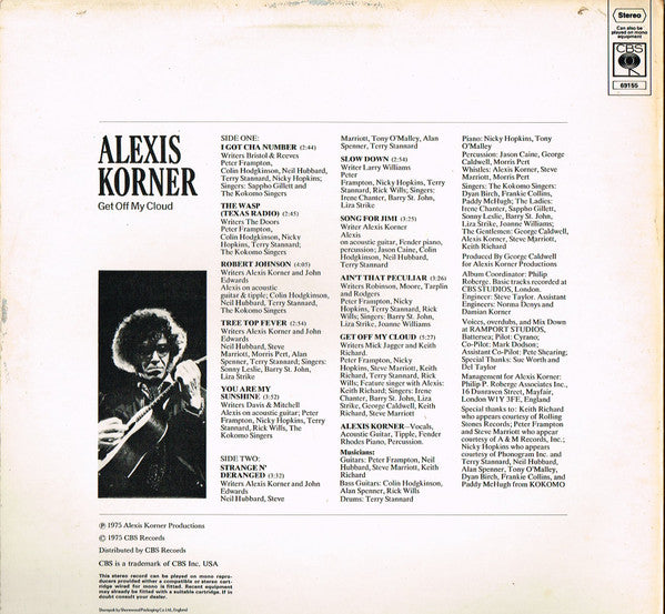 Alexis Korner - Get Off Of My Cloud (LP)