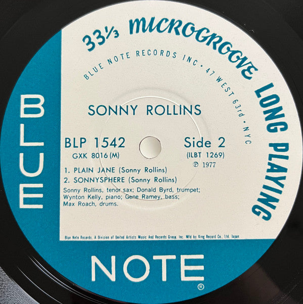 Sonny Rollins - Sonny Rollins Volume 1 = ソニー・ロリンズ 第1集(LP, Album, Mo...