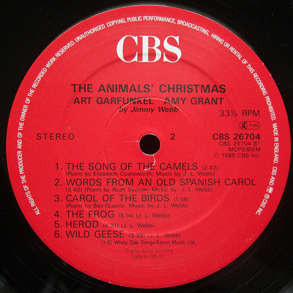 Art Garfunkel - The Animals' Christmas By Jimmy Webb(LP, Album)
