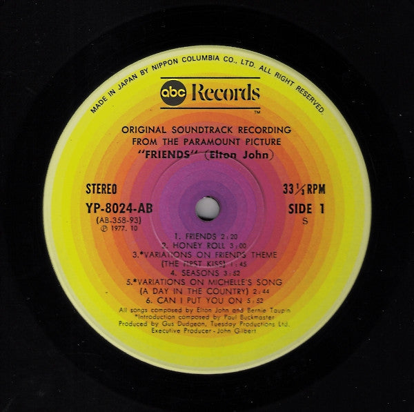 Elton John - Friends (LP, Album, RE)