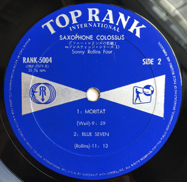 Sonny Rollins - Saxophone Colossus = ソニー・ロリンズの芸術(LP, Album, Mono)