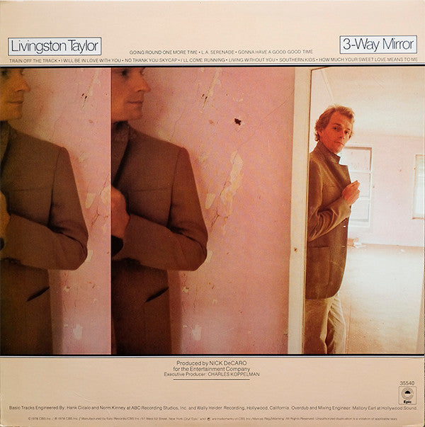 Livingston Taylor - 3-Way Mirror (LP, Album, Pit)