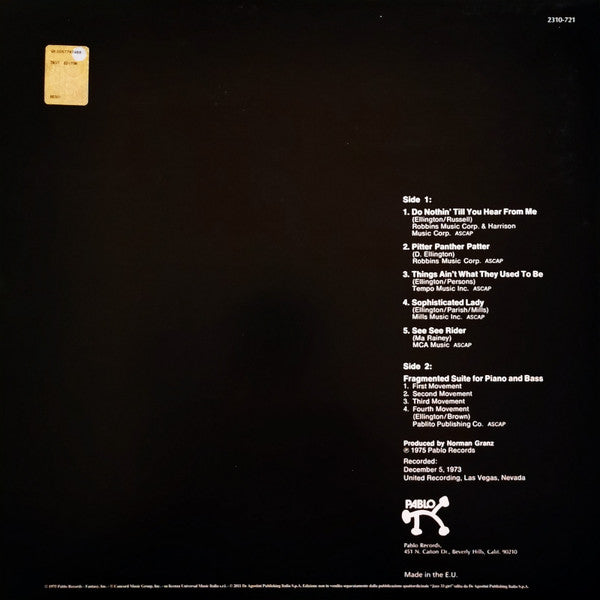 Duke Ellington - This One's For Blanton(LP, Album, RE, 180)