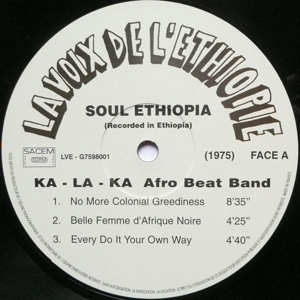 Ka-La-Ka Afro Beat Band - Soul Ethiopia (LP, Album, Unofficial)