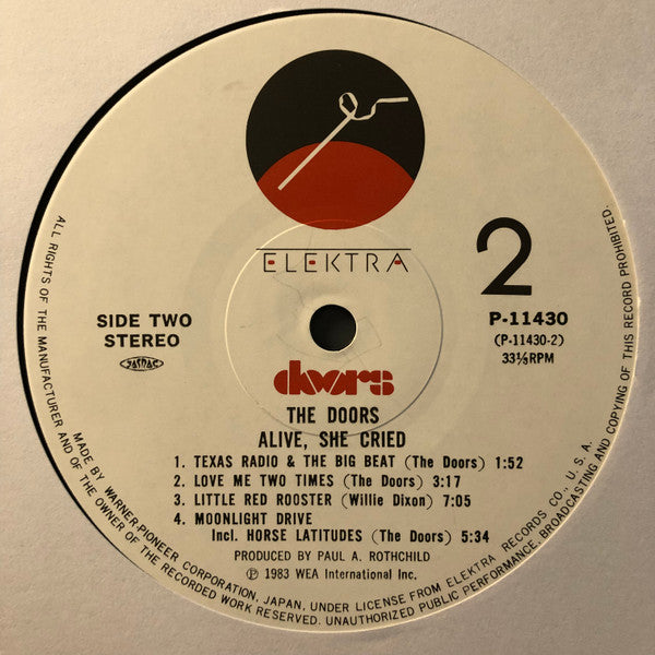 The Doors - Alive, She Cried (LP, Album)