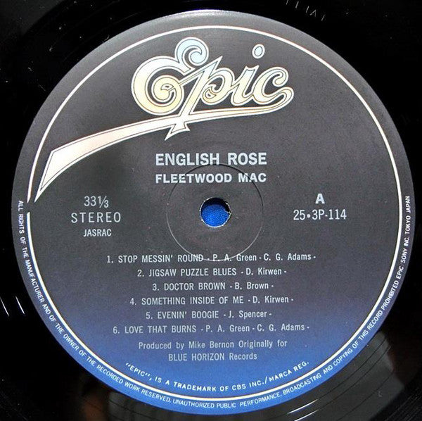 Fleetwood Mac - English Rose (LP, Album, RE)