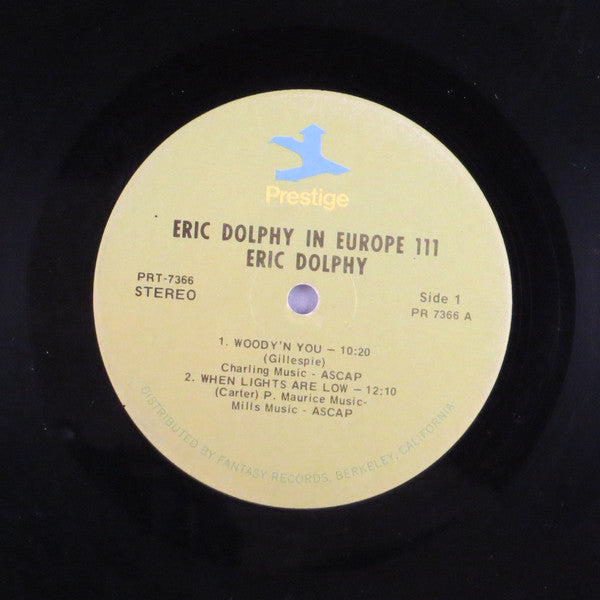 Eric Dolphy - In Europe / Volume 3. (LP, Album, RE)