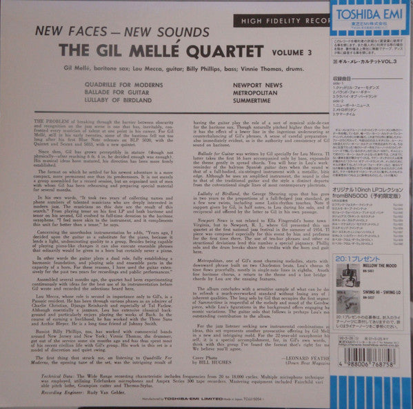 The Gil Melle Quartet - Volume 3(10", Album, Mono, Ltd, RE)