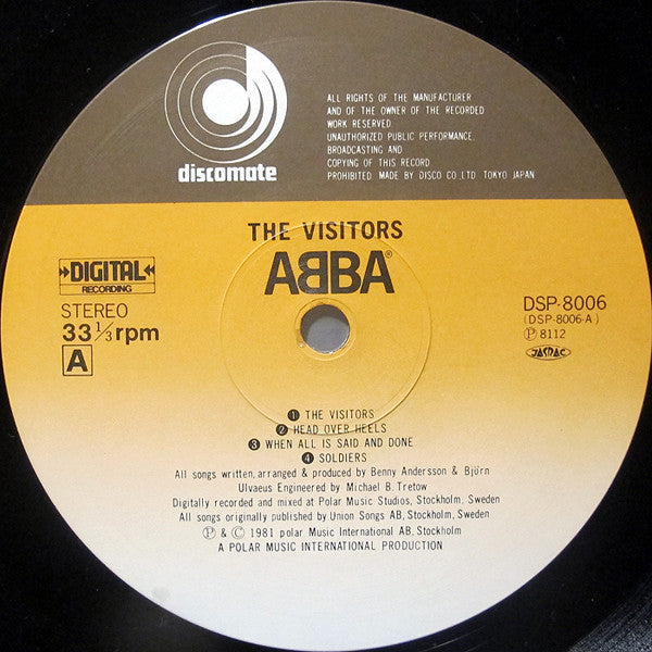 ABBA = アバ* - The Visitors = ザ・ビジターズ (LP, Album)