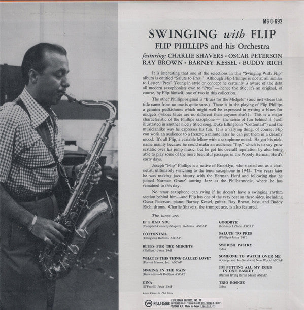 Flip Phillips And His Orchestra - Swinging With Flip(LP, Album, Com...