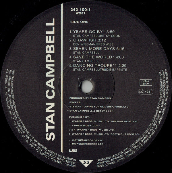 Stan Campbell - Stan Campbell (LP, Album)