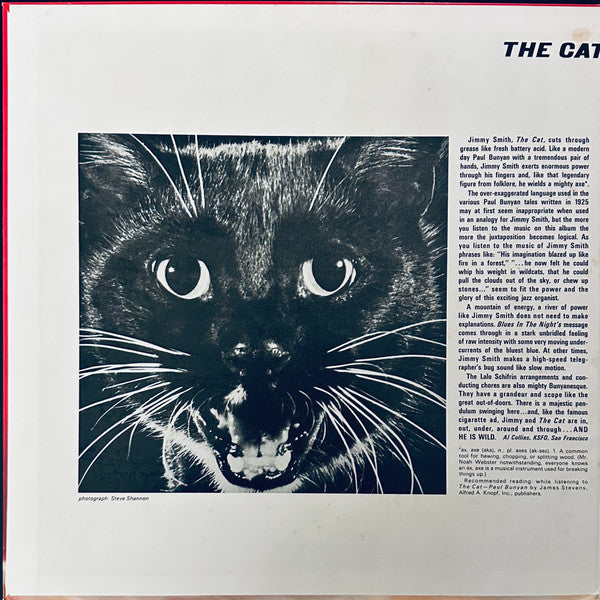 The Incredible Jimmy Smith* - The Cat (LP, Album, RE)