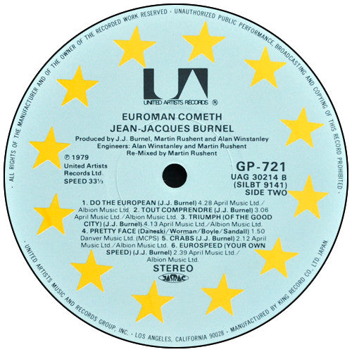 J.J. Burnel - Euroman Cometh (LP, Album)