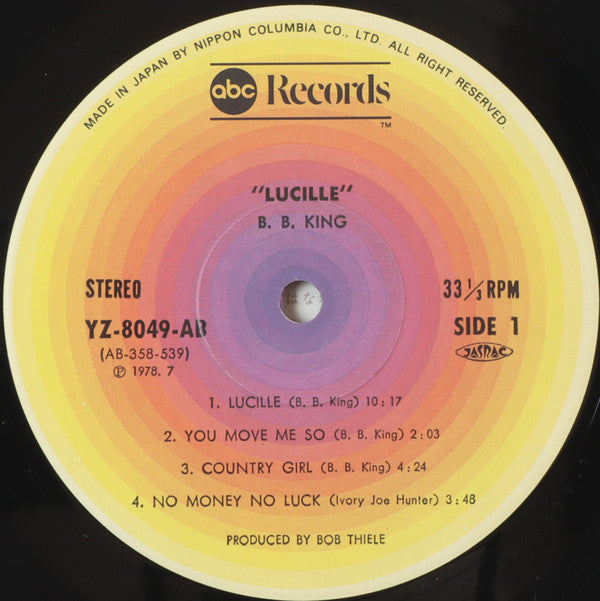 B.B. King - ""Lucille"" (LP, Album, RE)