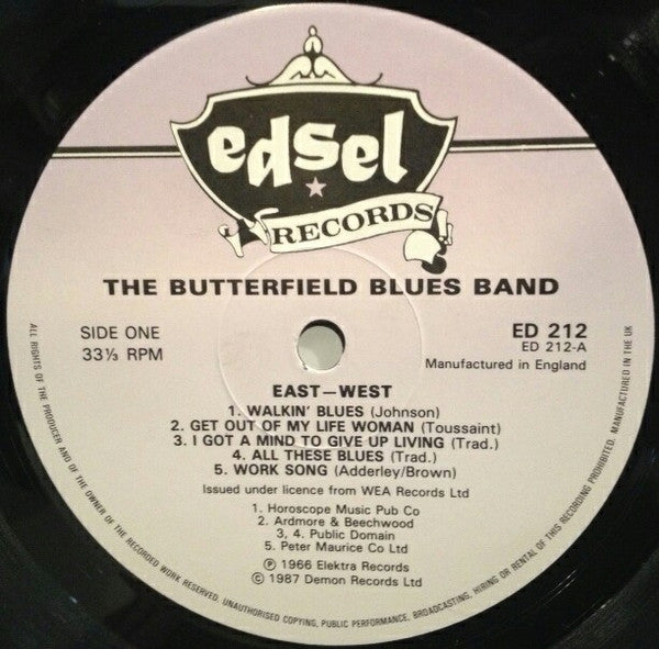 The Butterfield Blues Band* - East West (LP, Album, RE)