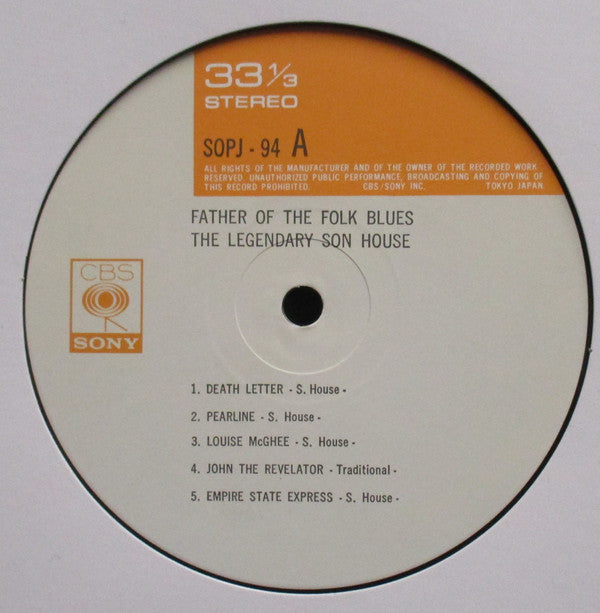 Son House - Father Of Folk Blues (LP, Album, RE)