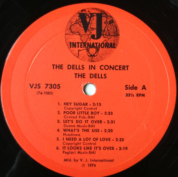 The Dells - The Dells In Concert (LP, Album)