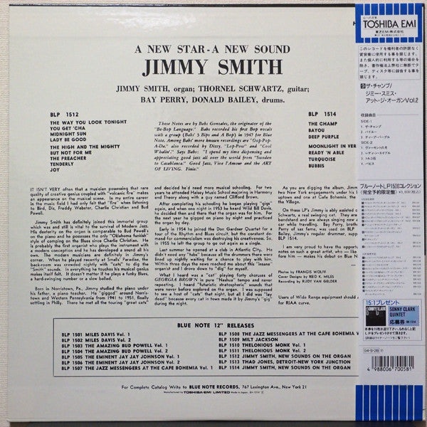 Jimmy Smith - A New Star - A New Sound (Volume 2)(LP, Album, Mono, ...