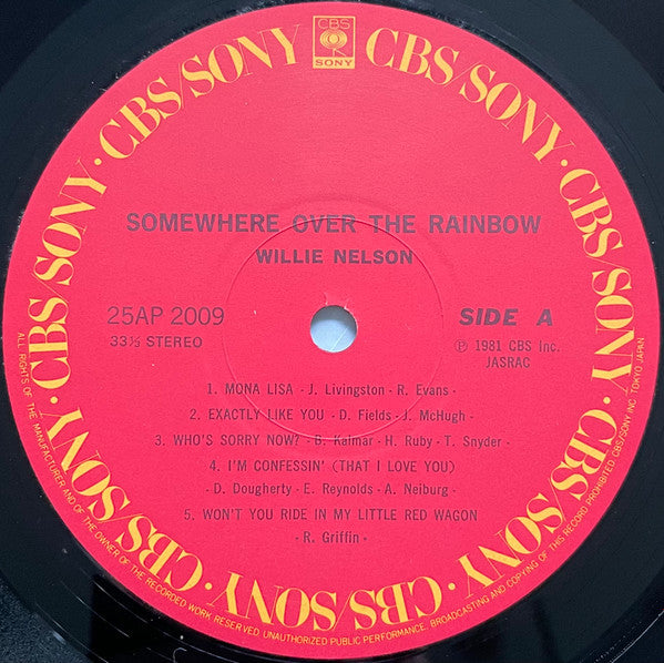Willie Nelson - Somewhere Over The Rainbow (LP, Album)