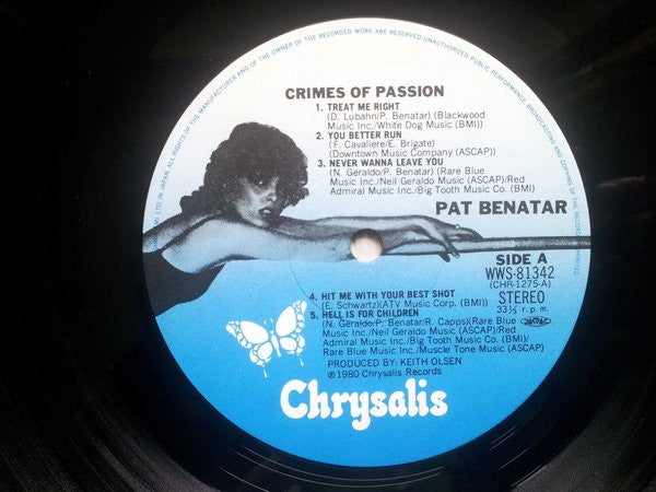 Pat Benatar - Crimes Of Passion (LP, Album)