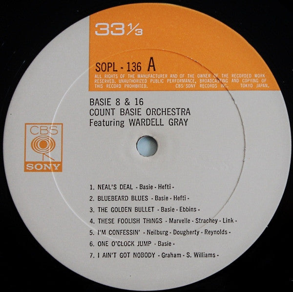 Count Basie Orchestra - Basie 8 & 16(LP, Mono)