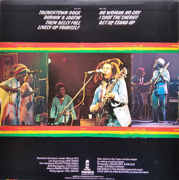 Bob Marley And The Wailers* - Live! (LP, Album, RE)