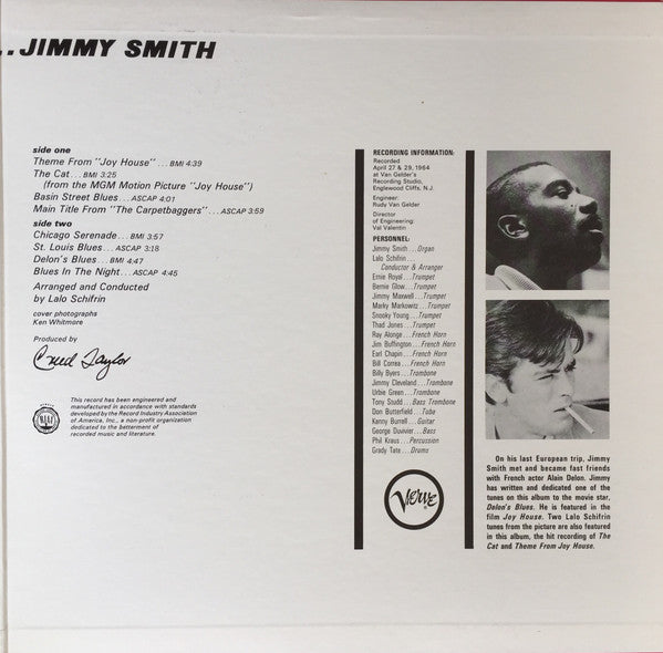 The Incredible Jimmy Smith* - The Cat (LP, Album, RE, Gat)